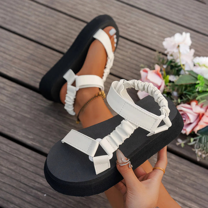 Elena - Iridescent Platform Sandale.