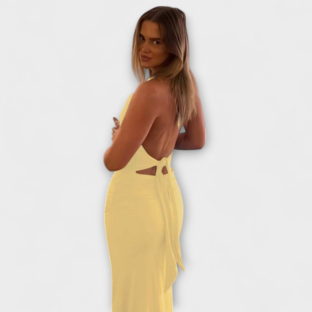 Lina - Gala Obleka z Odprtim Hrbtom