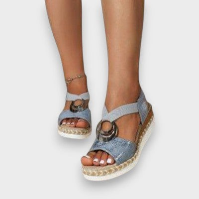 Nikolina - Platforme sandale z anatomskim trakom