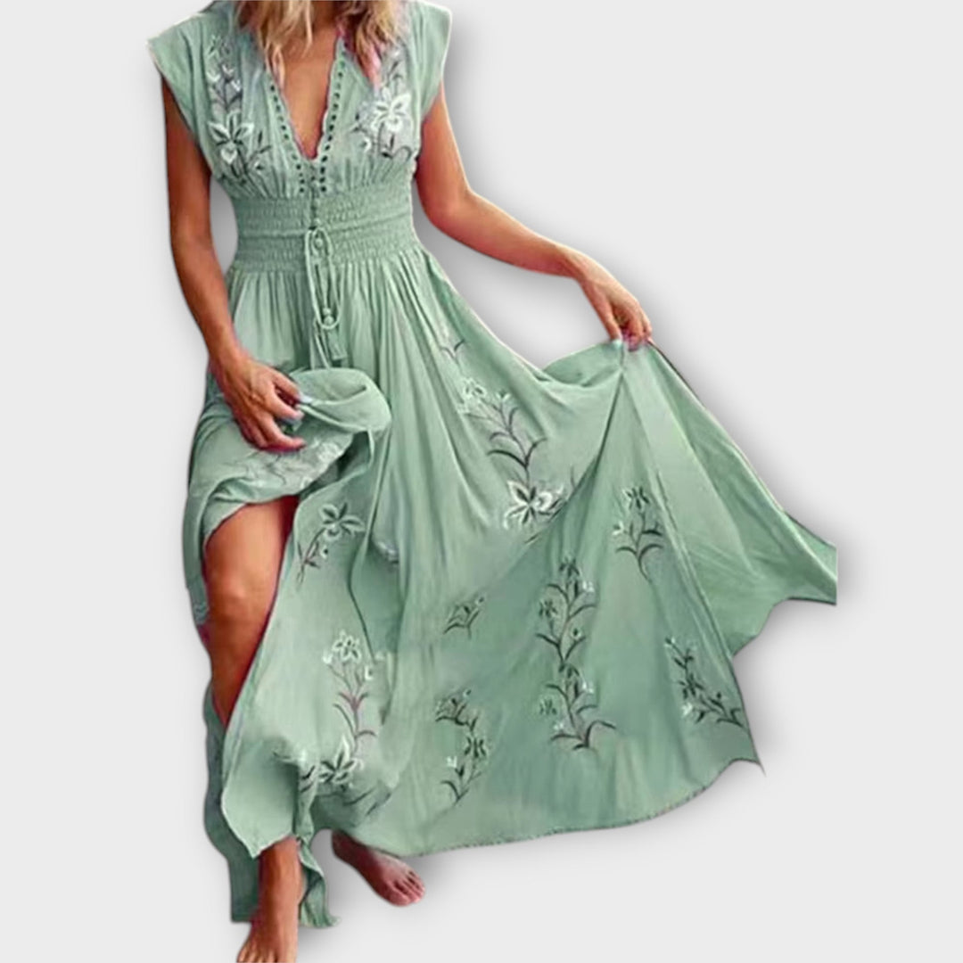 Felizia – Boho obleka s očarljivo vezenino