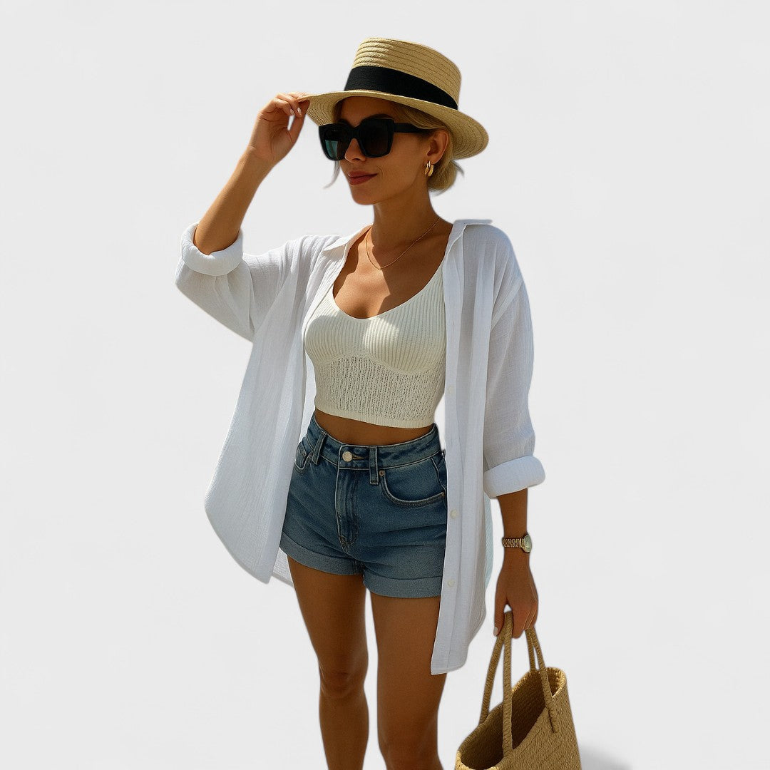 Irena - Casual Bluza v stilu Ibiza