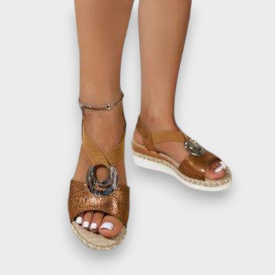 Nikolina - Platforme sandale z anatomskim trakom