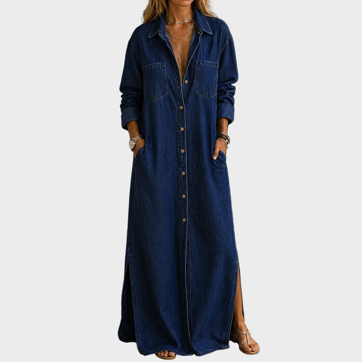 Valentina – Dolga Denim Obleka