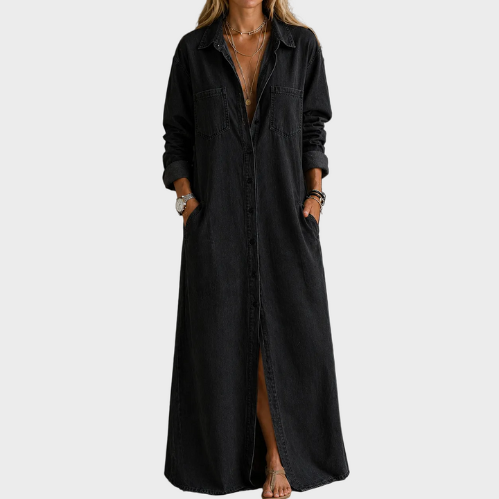 Valentina – Dolga Denim Obleka