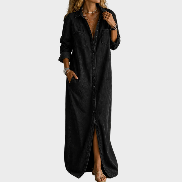 Valentina – Dolga Denim Obleka