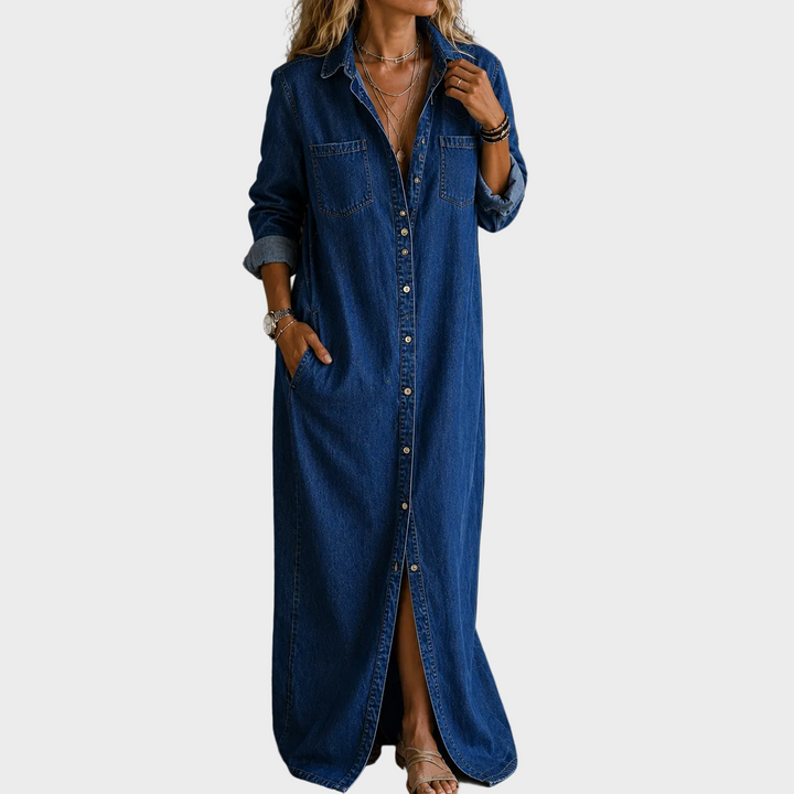 Valentina – Dolga Denim Obleka