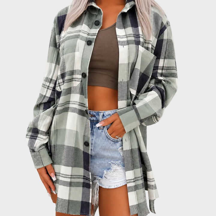 Nina – Karirasta Oversize Srajca