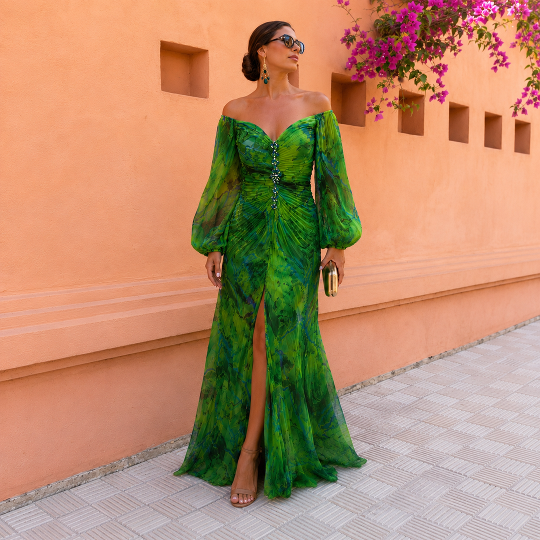 Viktorija – Elegantna Plisirana Obleka
