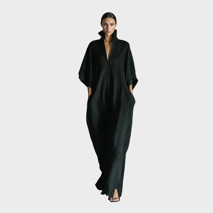 Tjaša – Elegantna Minimalistična Maxi Obleka