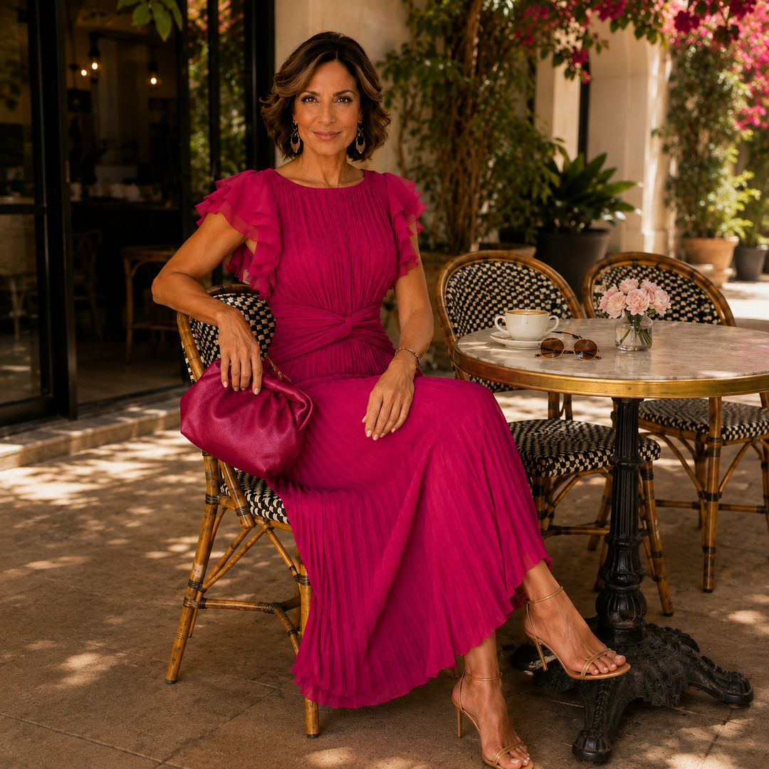 Larisa – Elegantna Plisirana Obleka