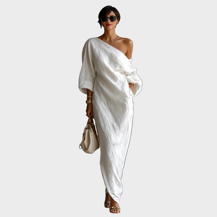 Valentina – Elegantna Lanena Obleka