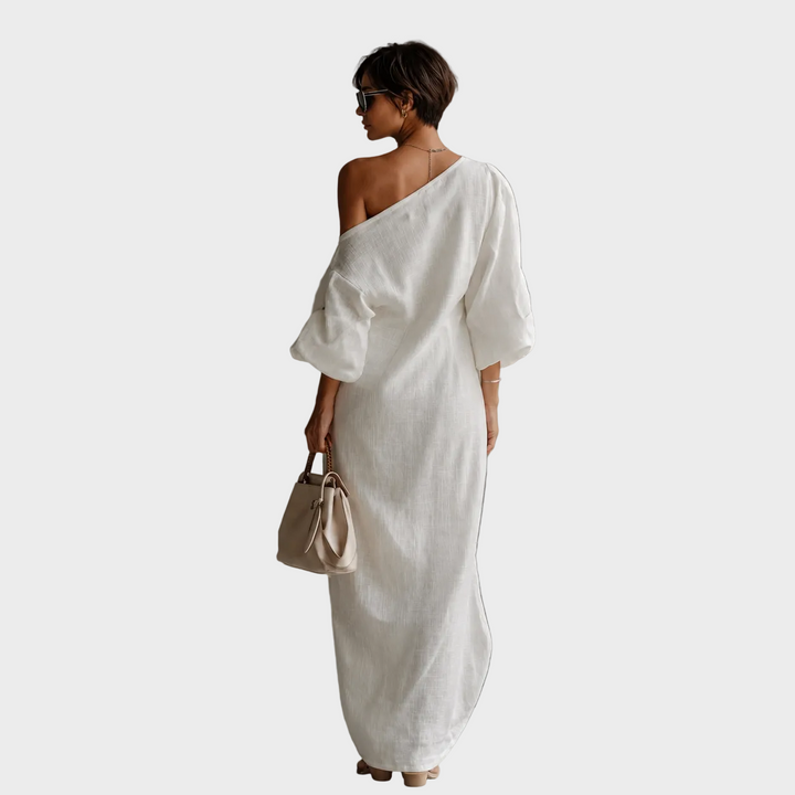 Valentina – Elegantna Lanena Obleka