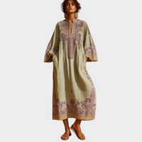 Alina – Boho Lanena Obleka