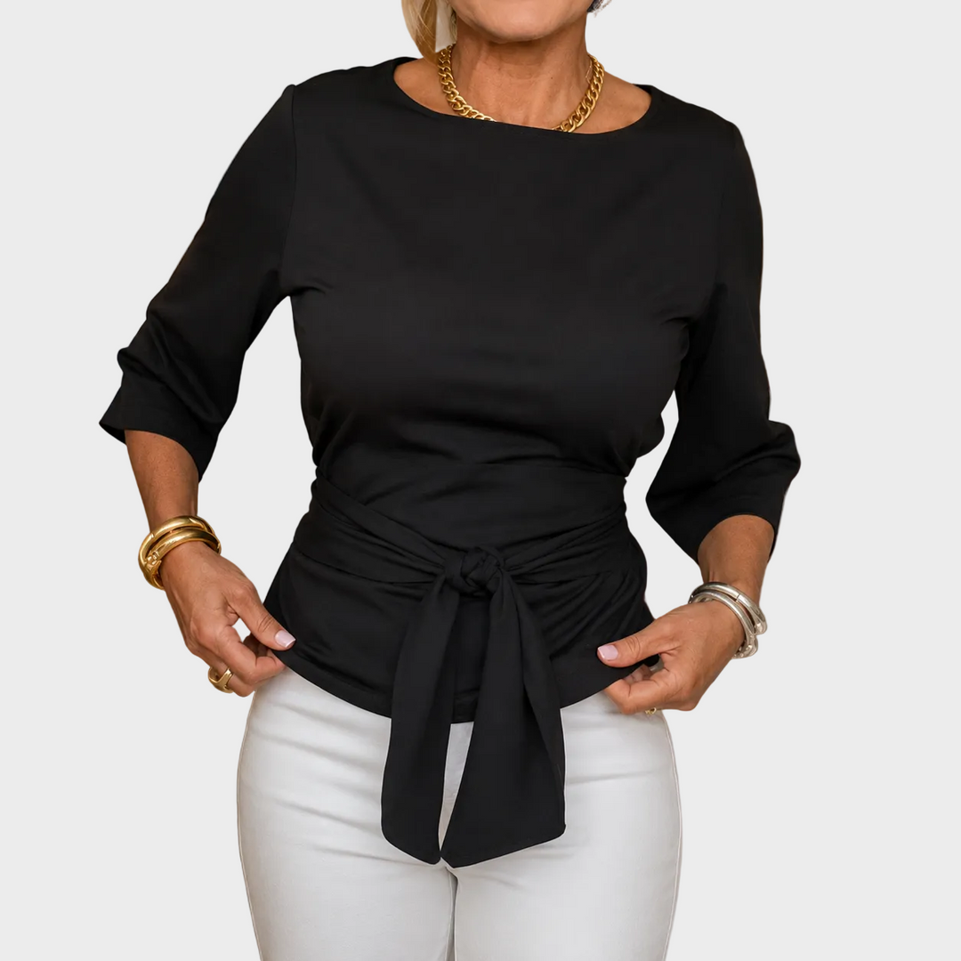 Maja – Elegantna Bluza S Pasom