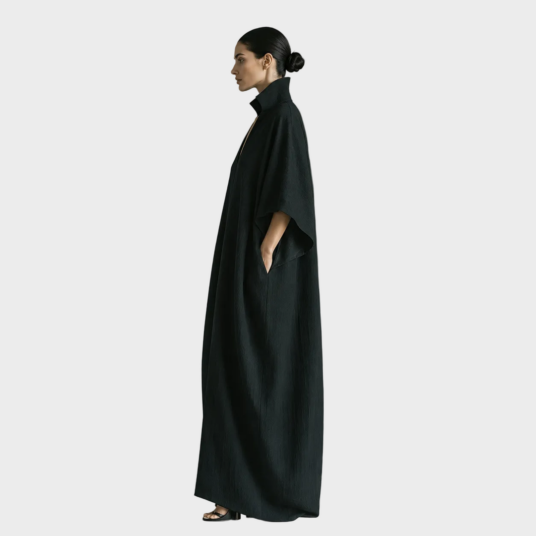 Tjaša – Elegantna Minimalistična Maxi Obleka