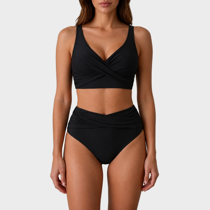 Eva – Eleganten Bikini z Visokim Pasom