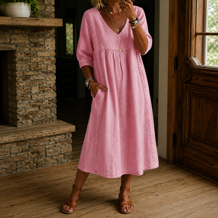 Sara – Lanena Obleka