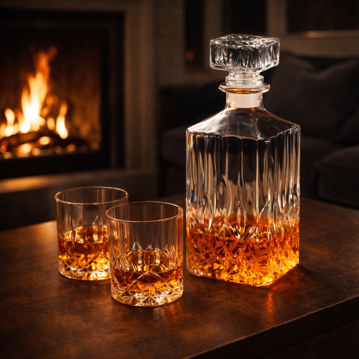 Whisky steklenica - Set steklenice in kozarcev