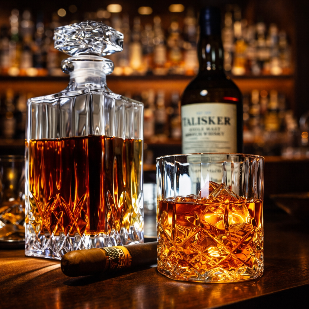 Whisky steklenica - Set steklenice in kozarcev