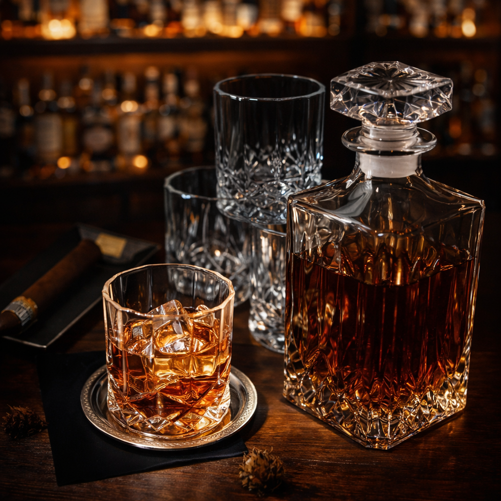 Whisky steklenica - Set steklenice in kozarcev