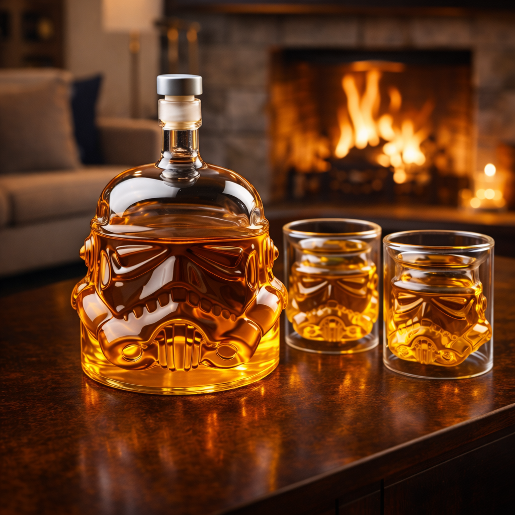 Whisky Steklenica - Set Steklenice in Kozarcev