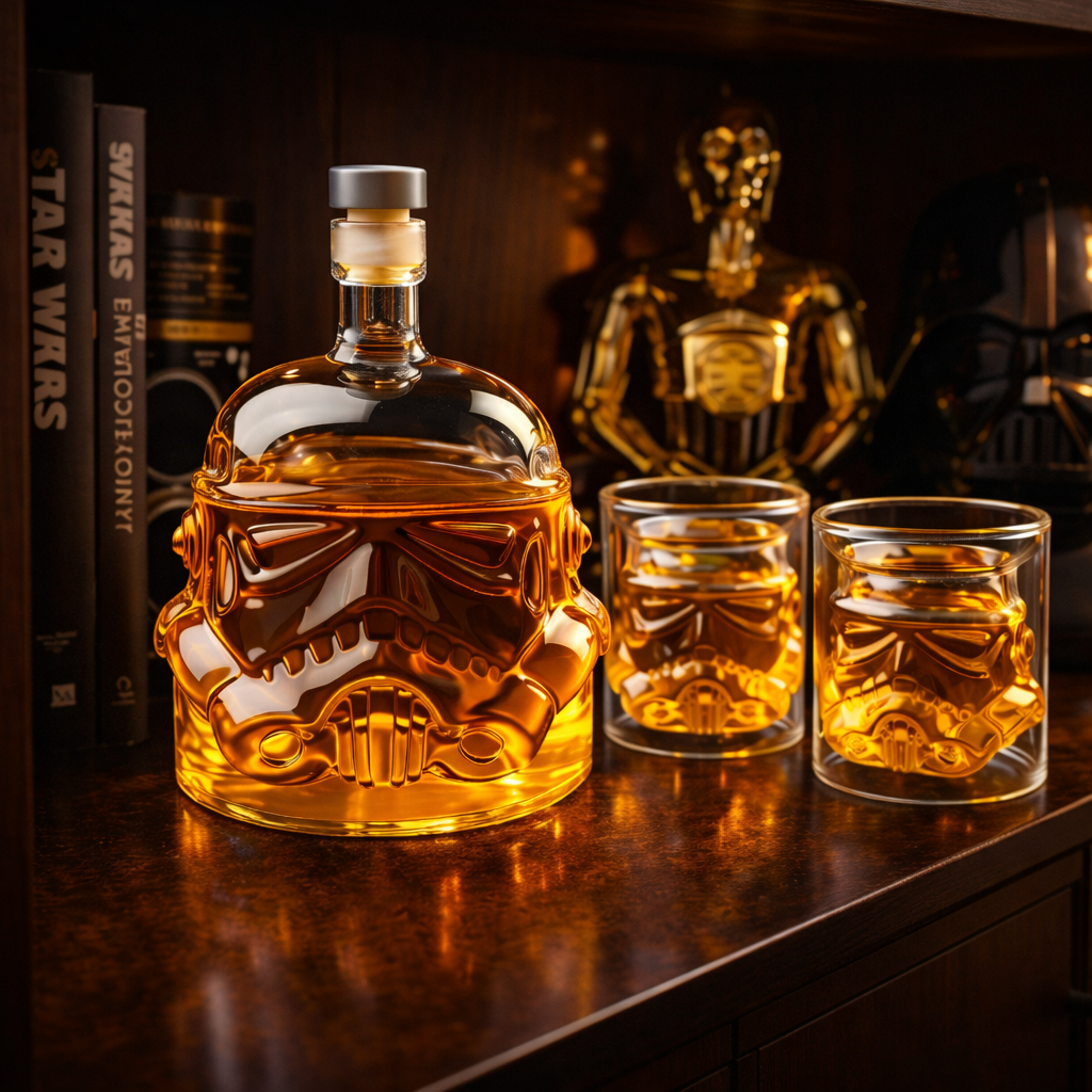 Whisky Steklenica - Set Steklenice in Kozarcev