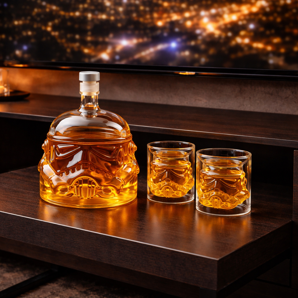 Whisky Steklenica - Set Steklenice in Kozarcev
