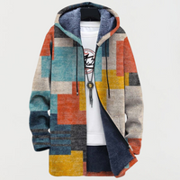Jaket z geometrijskimi barvnimi bloki