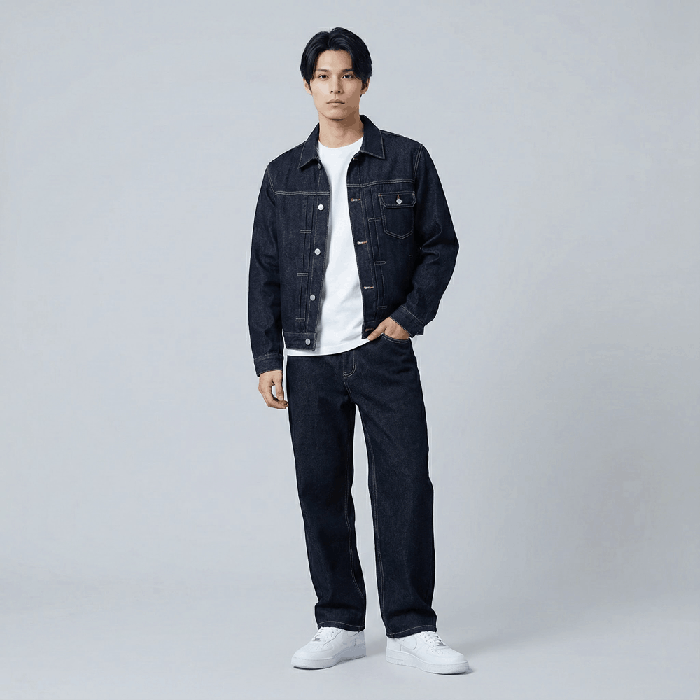 Shiro - Kompletna japonska denim jakna 14oz