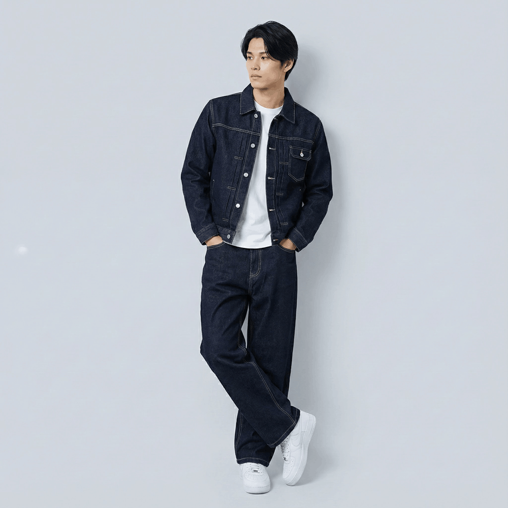 Shiro - Kompletna japonska denim jakna 14oz