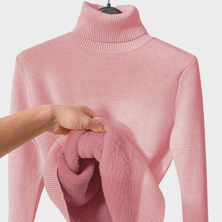 Kaja - Mehka Pulover s Turtleneck Ovratnikom