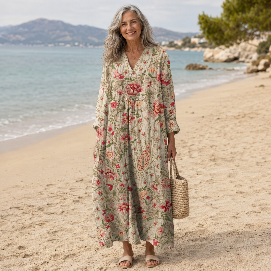 dragica-kaki-paisley-midi-obleka