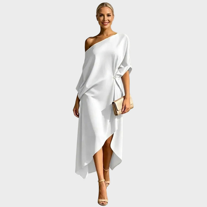 Lara – Elegantna Asimetrična Obleka