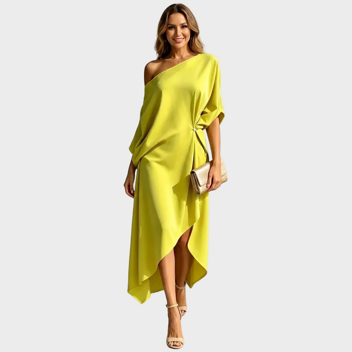 Lara – Elegantna Asimetrična Obleka