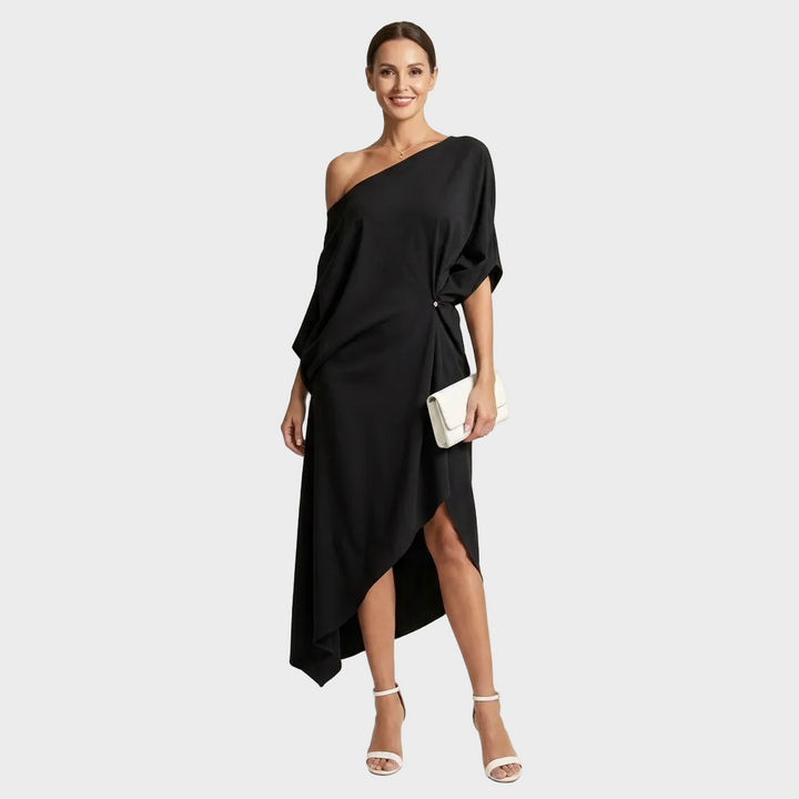Lara – Elegantna Asimetrična Obleka