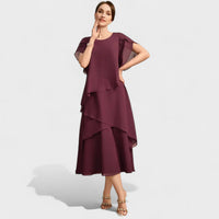 Alia - Elegantna obleka z volani