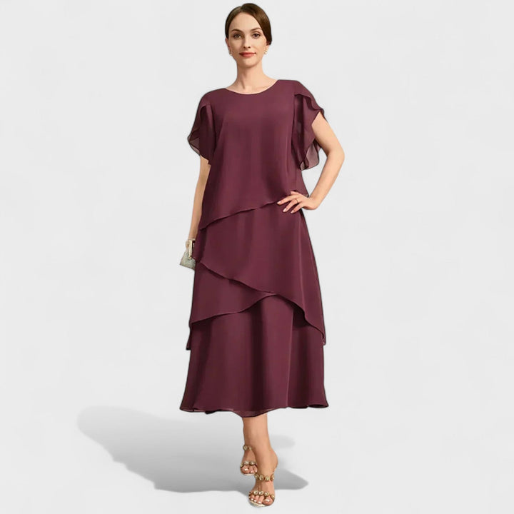 Alia - Elegantna obleka z volani