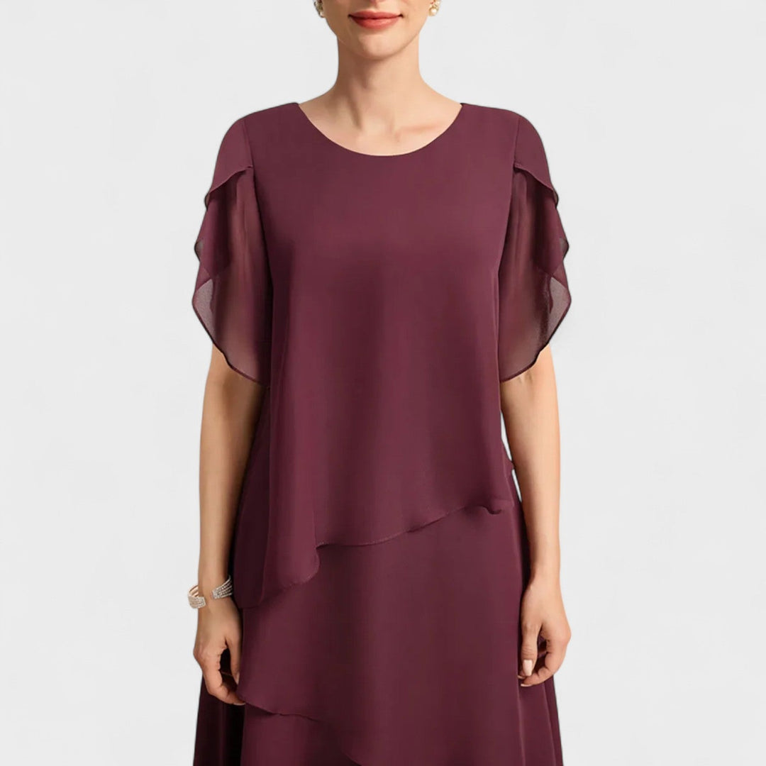 Alia - Elegantna obleka z volani