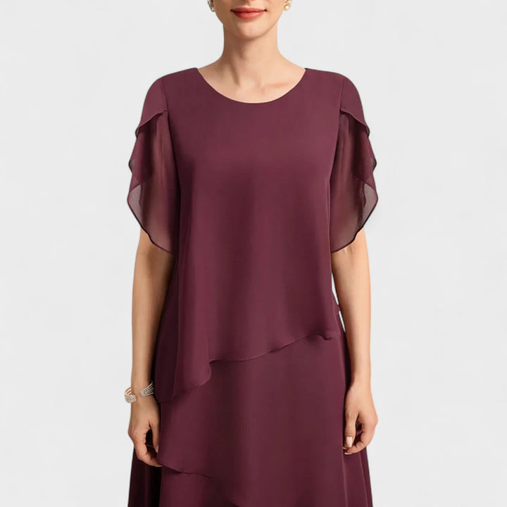 Alia - Elegantna obleka z volani